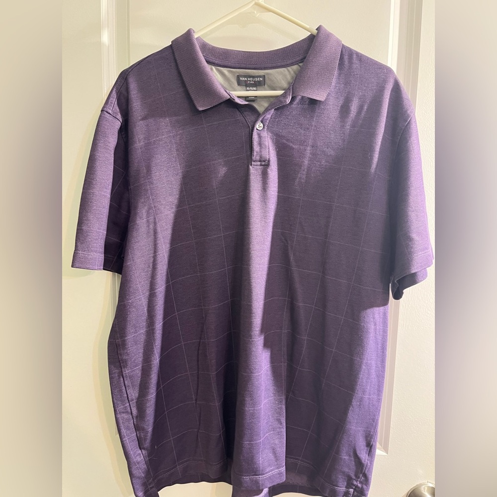 Van Heusen Men's Purple Polo Shirt